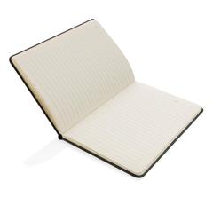 Vue Carnet de notes A5 en PU avec porte téléphone et porte stylo de couleur gris| Krokrodeal