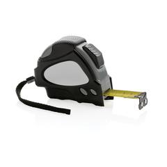 Vue Mètre ruban Auto stop 8M/25mm en plastique recyclé RCS de couleur noir| Krokrodeal