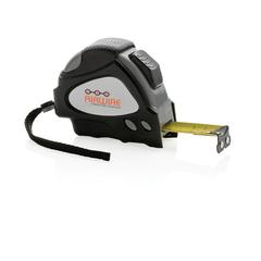 Vue Mètre ruban Auto stop 8M/25mm en plastique recyclé RCS de couleur noir| Krokrodeal