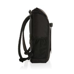 Vue Sac à dos avec panneau solaire 5W rPET AWARE™ Pedro de couleur noir| Krokrodeal