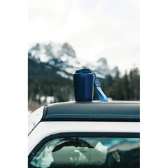 Vue Mug iso en acier inoxydable recyclé RCS avec lanière Cuppa de couleur bleu| Krokrodeal