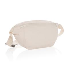 Vue Sac banane en toile recyclée et non teintée Impact AWARE™ de couleur blanc| Krokrodeal