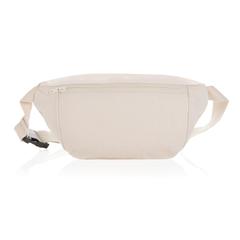 Vue Sac banane en toile recyclée et non teintée Impact AWARE™ de couleur blanc| Krokrodeal