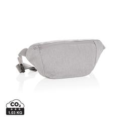 Vue Sac banane en toile recyclée et non teintée Impact AWARE™ de couleur gris| Krokrodeal