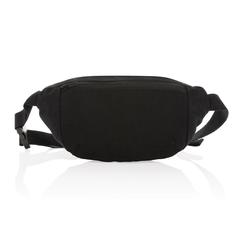 Vue Sac banane en toile recyclée et non teintée Impact AWARE™ de couleur noir| Krokrodeal