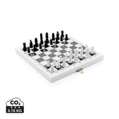 Vue Jeu de société 3 en 1 dans une boîte en bois de couleur blanc| Krokrodeal