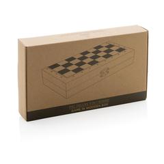Vue Jeu de société 3 en 1 dans une boîte en bois de couleur blanc| Krokrodeal