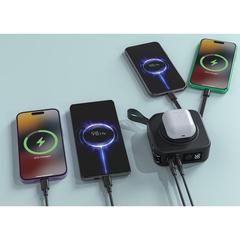 Vue Chargeur universel 5 en 1 Urban Vitamin Saratoga de couleur noir| Krokrodeal