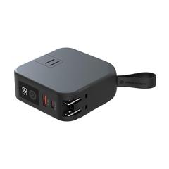 Vue Chargeur universel 5 en 1 Urban Vitamin Saratoga de couleur noir| Krokrodeal