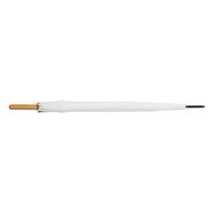 Vue Parapluie 27" en rPET et bambou ouverture auto Impact AWARE™ de couleur blanc| Krokrodeal
