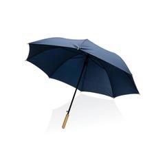 Vue Parapluie 27" en rPET et bambou ouverture auto Impact AWARE™ de couleur bleu| Krokrodeal