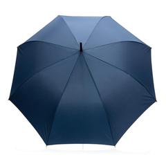 Vue Parapluie 27" en rPET et bambou ouverture auto Impact AWARE™ de couleur bleu| Krokrodeal