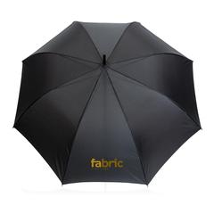 Vue Parapluie 27" en rPET et bambou ouverture auto Impact AWARE™ de couleur noir| Krokrodeal