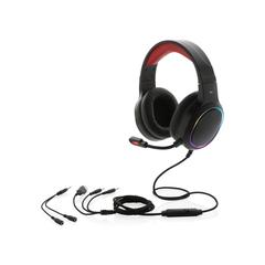 Vue Casque gaming RGB de couleur noir| Krokrodeal