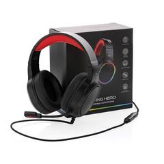 Vue Casque gaming RGB de couleur noir| Krokrodeal