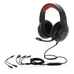 Vue Casque gaming RGB de couleur noir| Krokrodeal