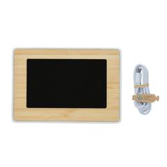 Vue Horloge LED en bambou et plastique RCS Utah de couleur marron| Krokrodeal