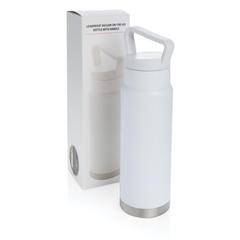 Vue Bouteille isotherme étanche avec poignée de couleur blanc| Krokrodeal