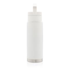 Vue Bouteille isotherme étanche avec poignée de couleur blanc| Krokrodeal