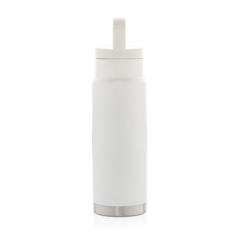 Vue Bouteille isotherme étanche avec poignée de couleur blanc| Krokrodeal