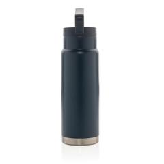 Vue Bouteille isotherme étanche avec poignée de couleur bleu| Krokrodeal
