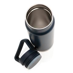 Vue Bouteille isotherme étanche avec poignée de couleur bleu| Krokrodeal
