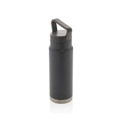 Vue Bouteille isotherme étanche avec poignée de couleur gris| Krokrodeal