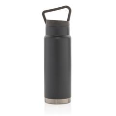 Vue Bouteille isotherme étanche avec poignée de couleur gris| Krokrodeal