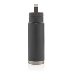 Vue Bouteille isotherme étanche avec poignée de couleur gris| Krokrodeal