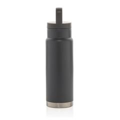 Vue Bouteille isotherme étanche avec poignée de couleur gris| Krokrodeal