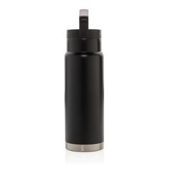 Vue Bouteille isotherme étanche avec poignée de couleur noir| Krokrodeal