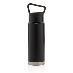 Vue Bouteille isotherme étanche avec poignée de couleur noir| Krokrodeal