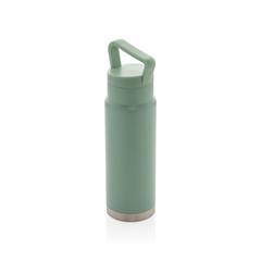 Vue Bouteille isotherme étanche avec poignée de couleur vert| Krokrodeal