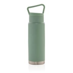 Vue Bouteille isotherme étanche avec poignée de couleur vert| Krokrodeal
