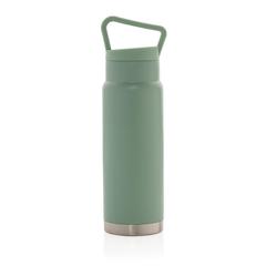 Vue Bouteille isotherme étanche avec poignée de couleur vert| Krokrodeal