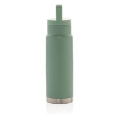 Vue Bouteille isotherme étanche avec poignée de couleur vert| Krokrodeal