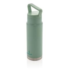 Vue Bouteille isotherme étanche avec poignée de couleur vert| Krokrodeal
