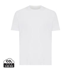Vue T-shirt léger en coton recyclé Iqoniq Sierra de couleur blanc| Krokrodeal