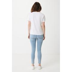 Vue T-shirt léger en coton recyclé Iqoniq Sierra de couleur blanc| Krokrodeal