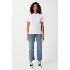 Vue T-shirt léger en coton recyclé Iqoniq Sierra de couleur blanc| Krokrodeal