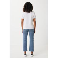 Vue T-shirt léger en coton recyclé Iqoniq Sierra de couleur blanc| Krokrodeal