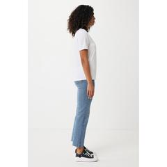Vue T-shirt léger en coton recyclé Iqoniq Sierra de couleur blanc| Krokrodeal