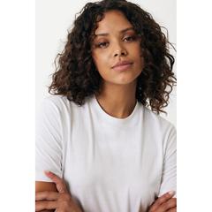 Vue T-shirt léger en coton recyclé Iqoniq Sierra de couleur blanc| Krokrodeal