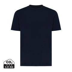 Vue T-shirt léger en coton recyclé Iqoniq Sierra de couleur bleu| Krokrodeal