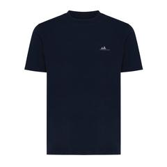 Vue T-shirt léger en coton recyclé Iqoniq Sierra de couleur bleu| Krokrodeal