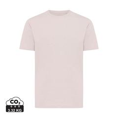 Vue T-shirt léger en coton recyclé Iqoniq Sierra de couleur rose| Krokrodeal