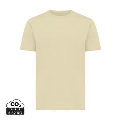 Vue T-shirt léger en coton recyclé Iqoniq Sierra de couleur jaune| Krokrodeal