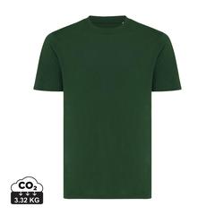 Vue T-shirt léger en coton recyclé Iqoniq Sierra de couleur vert| Krokrodeal