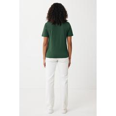 Vue T-shirt léger en coton recyclé Iqoniq Sierra de couleur vert| Krokrodeal