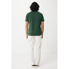 Vue T-shirt léger en coton recyclé Iqoniq Sierra de couleur vert| Krokrodeal